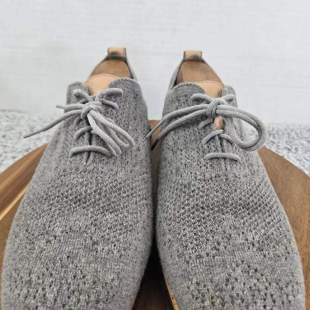 Cole Haan Mens 11M ZeroGrand Stitchlite Wool Knit Gray Casual Daily Oxford Shoe